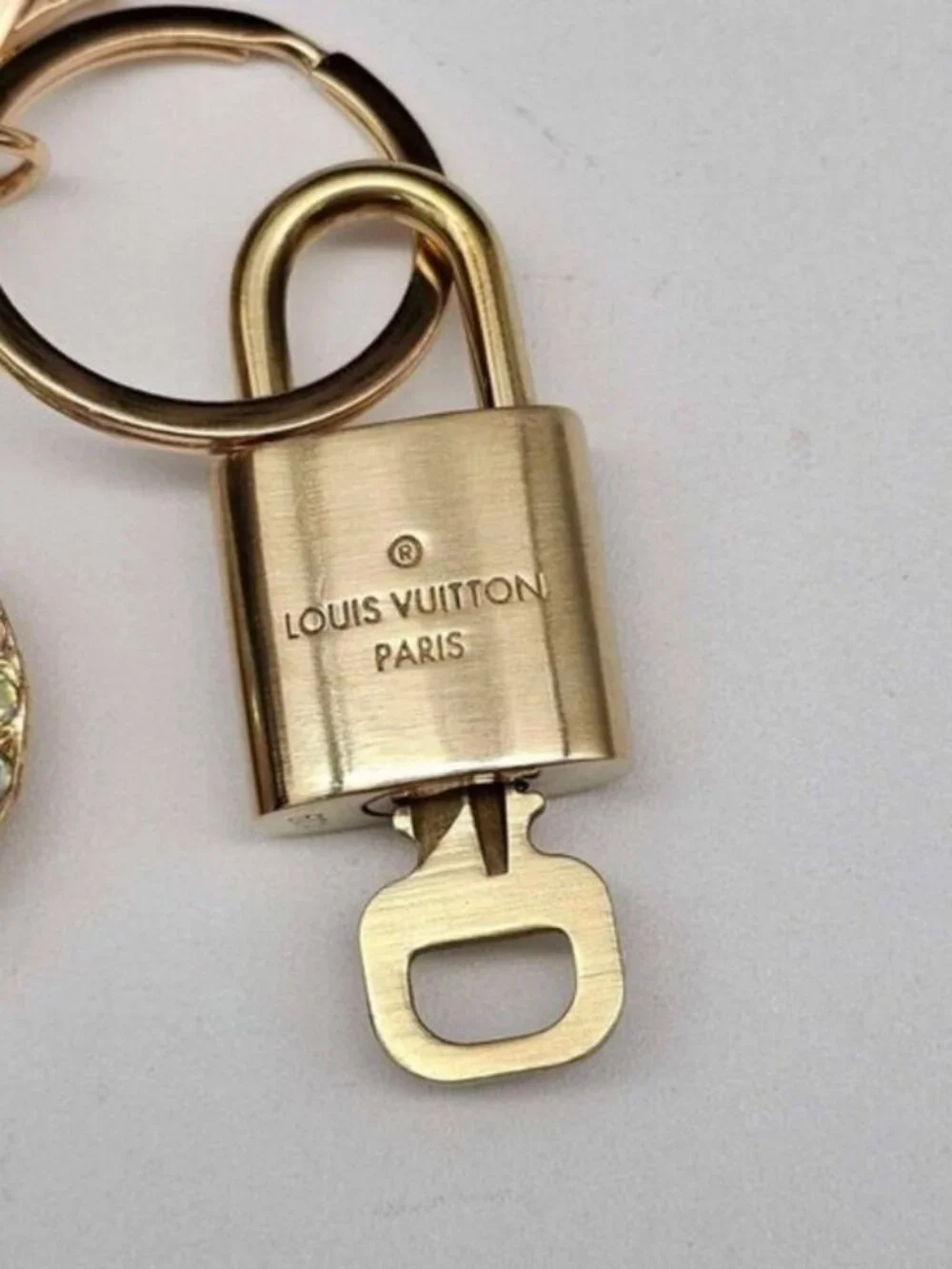Louis Vuitton Authentic Gold Lock 🔒 Unbranded Heart Keychain Charm for Bags